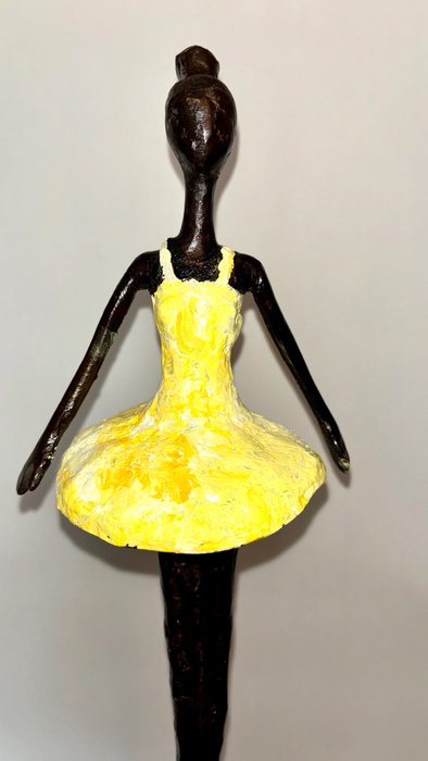 Abdoulaye Derme - Szobor, Danseuse - 70 cm - Hidegen festett bronz