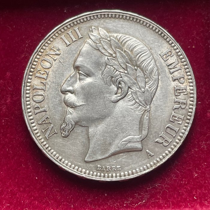 法国. 拿破仑三世(1852-1870). 5 Francs 1867-A, Paris  (没有保留价)