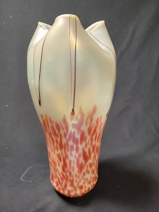 Fritz Heckert - Vase -  Vase Art Nouveau Fritz Heckert  - Verre (vitrail)