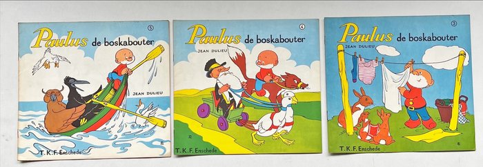 Paulus de Boskabouter 3, 4, 5 - Paulus de Boskabouter - Kleurboekjes - 3 Album - Erstausgabe - 1960