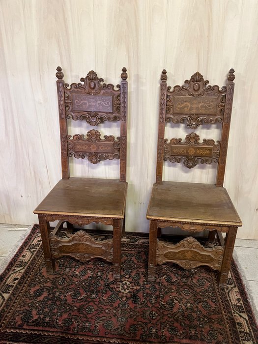 grandi sedie Luigi XIV - Καρέκλα (2) - Ξύλο