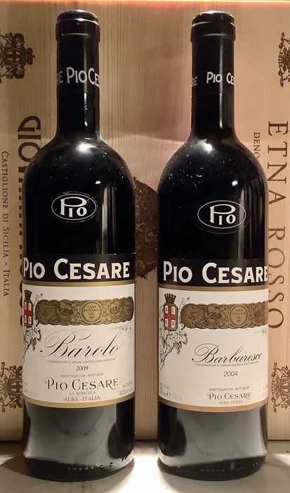 2009 Barolo & 2004 Barbaresco, Pio Cesare - 皮埃蒙特 - 2 瓶 (0.75L)