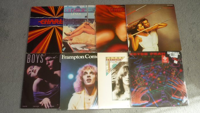 Peter Frampton, Roxy Music, Charlie - Lot of 8 albums incl. Double Album - Flere titler - Vinylplate singel - 1976