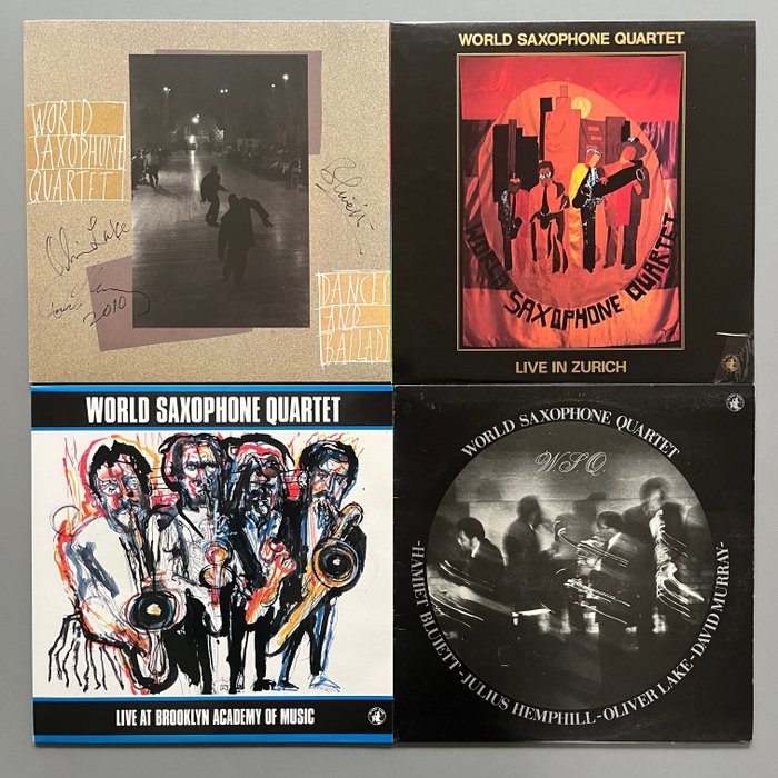 World Saxophone Quartet - First pressings / signed album - 多個標題 - LP 專輯（多個） - 第一批 模壓雷射唱片 - 1981