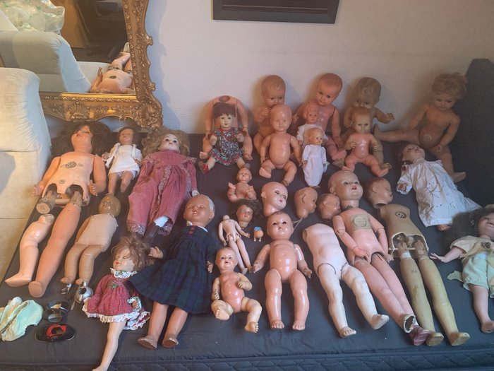 Diverse antieke poppen  - Puppe - 1940-1950