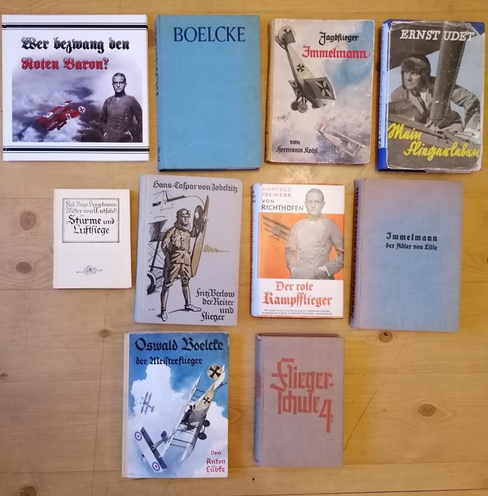 Erster Weltkrieg - Flieger Erster Weltkrieg 10 Bücher - 1918-1935
