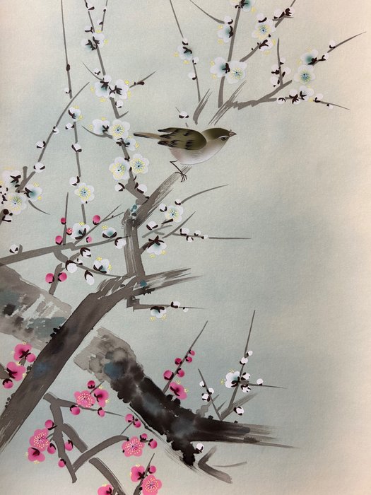 Flowers and bird - Katsuki香月 - Japonia  (Fără preț de rezervă)