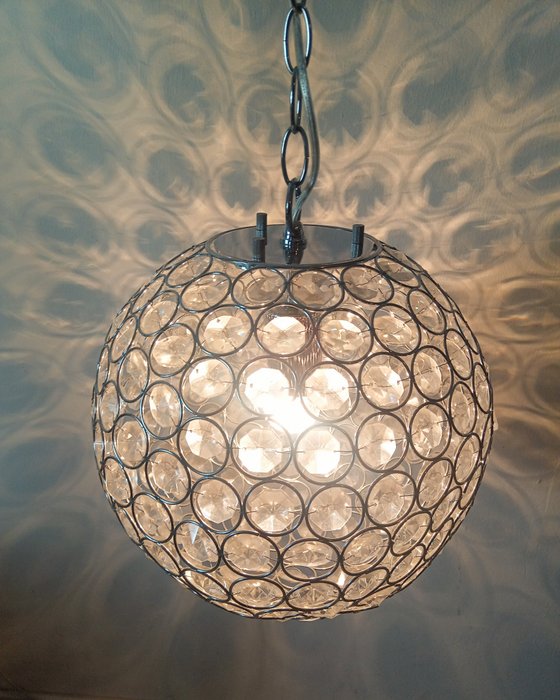 Lustre - Lampe suspendue luxueuse en cristal - ∅ 30 cm - Cristal, Métal