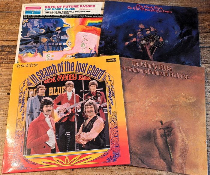 The Moody Blues - lot original THE MOODY BLUES Psychedelic Rock albums - Flera titlar - LP-album (flera objekt) - 1968