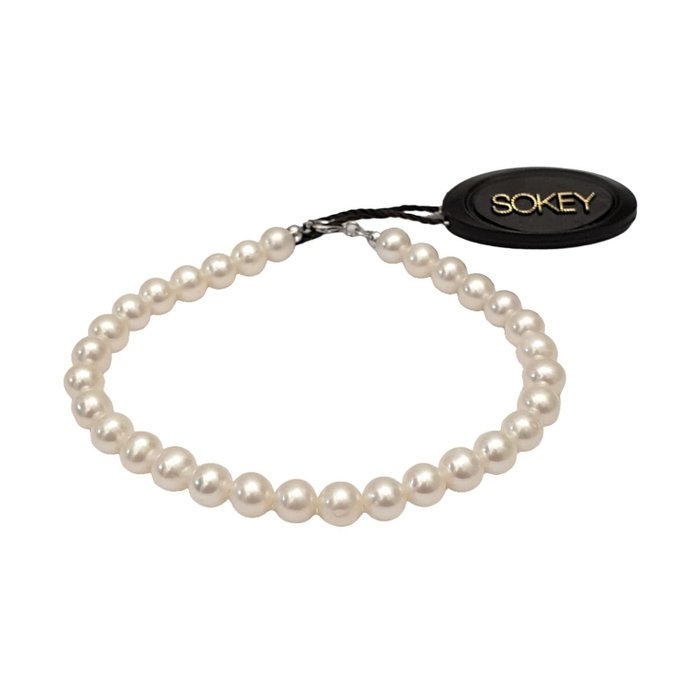No Reserve Price - sokey - Bracelet - 18 kt. White gold Pearl 