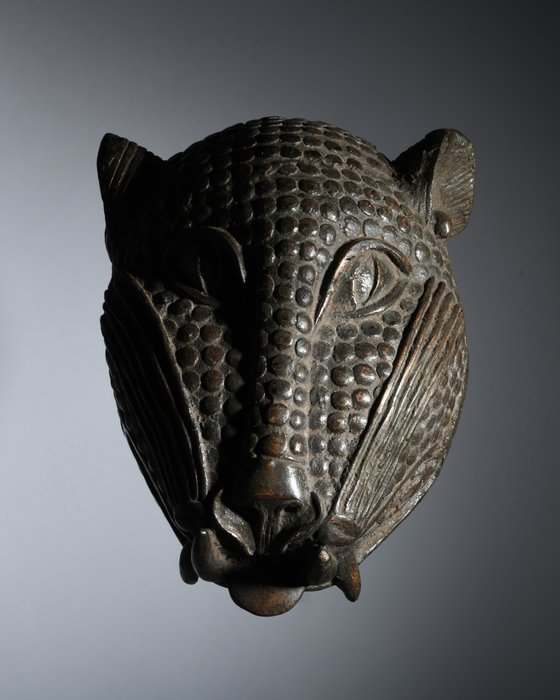 Skulptur - Bronzener Leopard - Benin