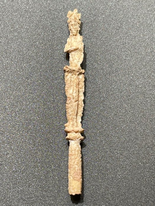 Ancient Roman Bone Figurine of Venus (Aphrodite), top part of a Luxury Hair Pin. With an Austrian Export License.
