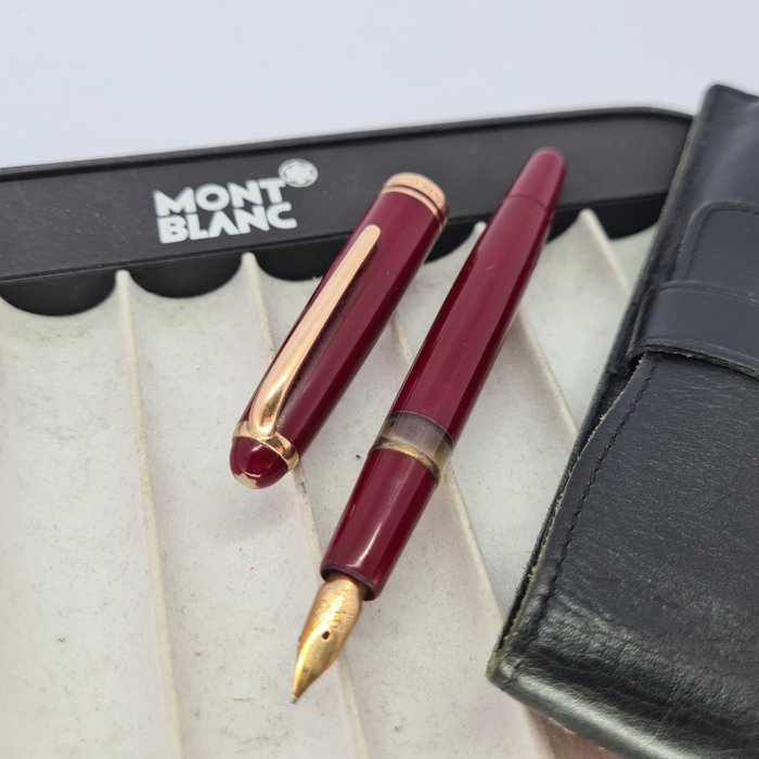 Montblanc - 254 - 14k solid gold nib (F) - 1950's - Rare red body - 钢笔