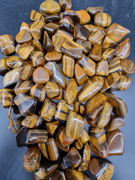 Gold Tigerauge Kristall – Trommelsteine Goldenes Tigerauge- 1 kg