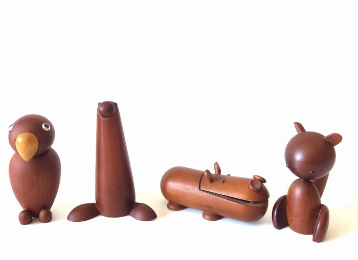 千趣会 Senshukai Vintage Wooden Animals - Spielzeug - Japan
