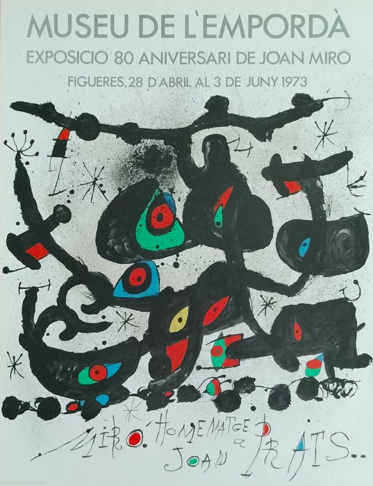 Joan Miró (after) - Miro Homenatje a Joan Prats. - 1970‹erne