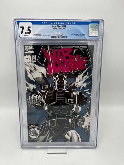 Iron Man Vol. 1 #282 - 1st full appearance of War Machine - 1 Graded comic - 第一版 - 1992 - CGC 7.5