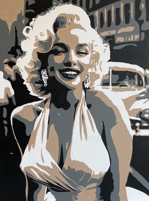 Painting - By Artist Gerke Rienks - Marilyn Monroe