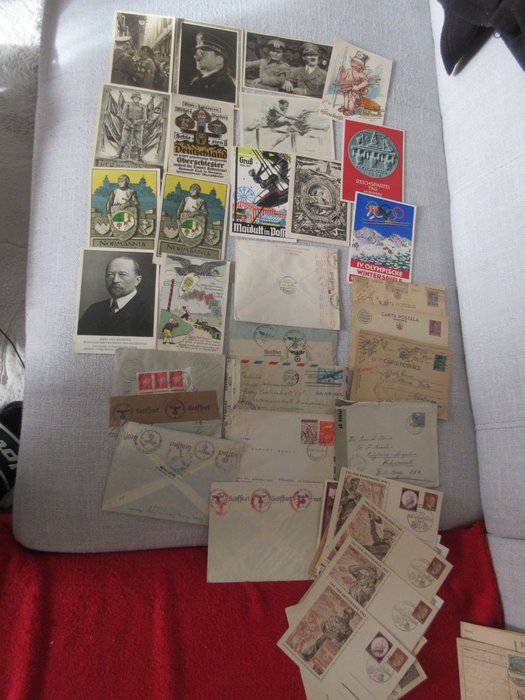 德意志帝國  - 舊信件、明信片、參見照片 64 件，美麗且裝飾性的收藏