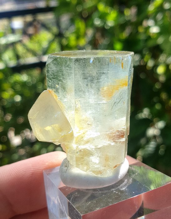 Aquamarine 水晶 - 高度: 34.5 mm - 闊度: 30.5 mm- 33 g - (1)