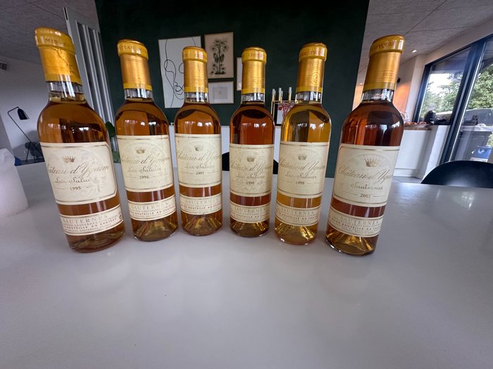 Château d'Yquem - Verticale: 1995, 1996, 1997, 1998, 1999 & 2001 - Sauternes 1er Cru Supérieur - 6 Medias botellas (0,375 L)