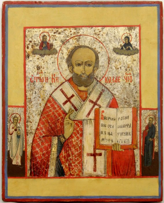Ikon - Nikolaus av Mozhaysk - Trä