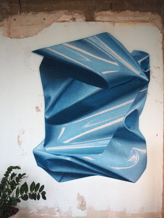 Celia Hadeler 微光淡藍色 - 繡帷  - 180 cm - 140 cm