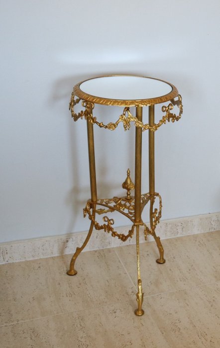 边桌 - 古董法式边桌/植物架近 70 厘米 - 青铜（镀金）