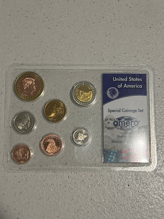 United States. Amero 7x piece Special Coinage Set - THE NORTH AMERICAN EURO!!