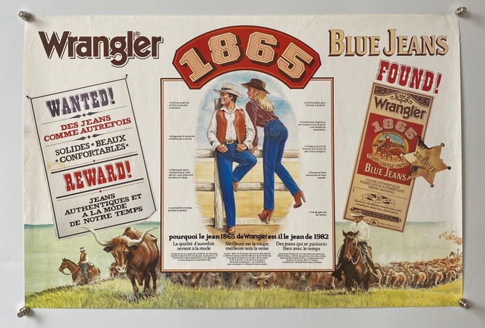 Wrangler - 1865 - Blue Jeans - Jaren 1980