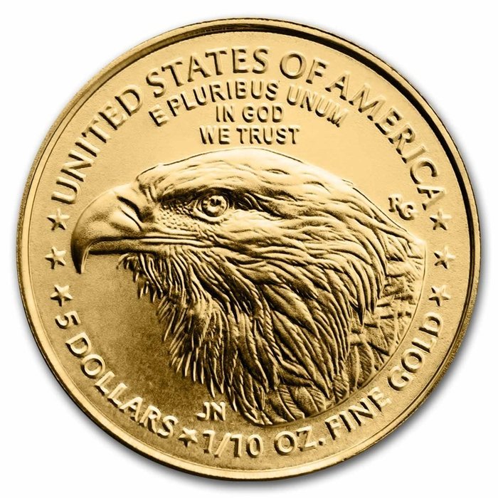 美国. 5 Dollars 2024 American Eagle, 1/10 oz