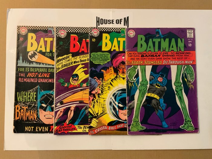 Batman (1940 Series) # 184, 188, 192 & 195 - Silver Age Gems! - 4 Comic collection - 第一版 - 1966/1967