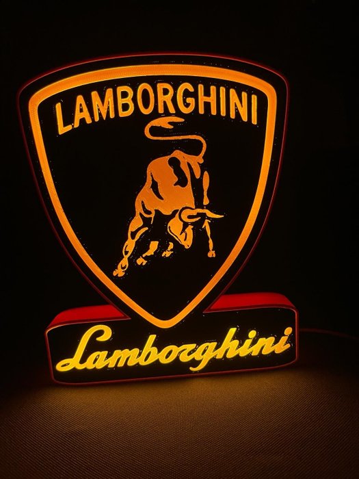 Lamborghini - Világító jel - Műanyag