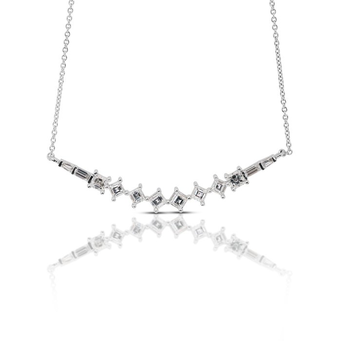 Halskæde Hvidguld -  1.35 tw. Diamant  (Natur) - Diamant