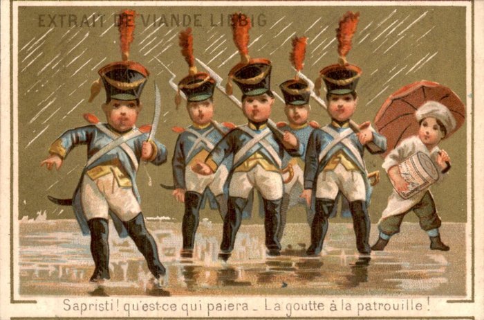 Francia - Liebig Chromo S72 - ESERCITAZIONI MILITARI SOTTO LA PIOGGIA - RARO - Cartolina (6) - 1875-1875