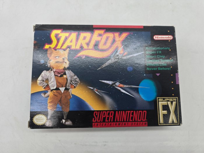 Old Stock - STARFOX - rare Version - Reg: Snsp-USA - release - First edition - Snes - Videospiel - In Originalverpackung
