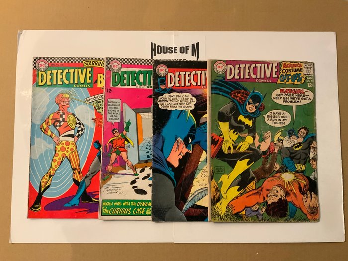 Detective Comics (1937 Series) Featuring Batman # 358, 364, 366 & 371 - Silver Age Gems! Early appearance Batgirl - 4 Comic collection - EO - 1966/1968