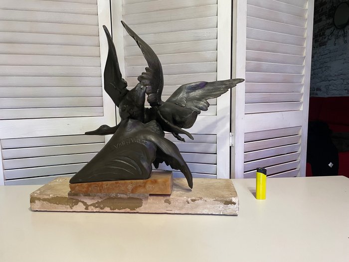 vandevoorde - 雕刻, Envol de canards - 44 cm - 青銅色