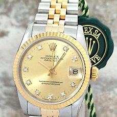 Rolex – Oyster Perpetual Datejust Diamonds – Zonder Minimumprijs – Ref. 68273 – Dames – 1980-1989