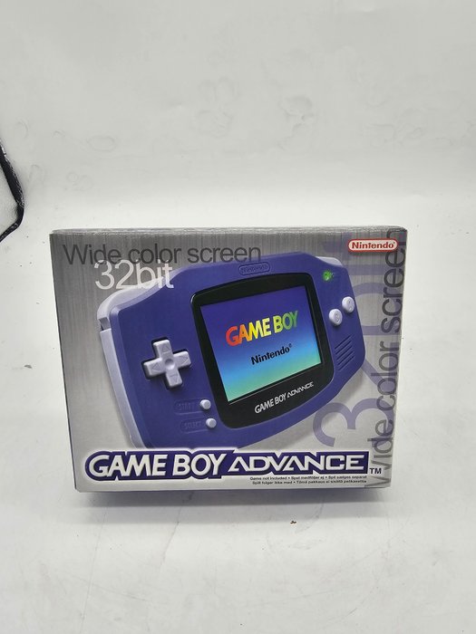Original Gameboy Advance Purple Edition - Complete with insert, manuals Sealed on 1 side - Rare SCN - Zestaw konsol do gier wideo + gry - W oryginalnym pudełku