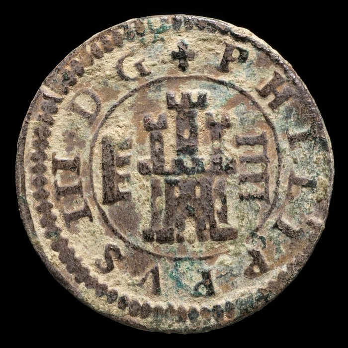 西班牙. Felipe III (1598-1621). 4 Maravedís Segovia 1604