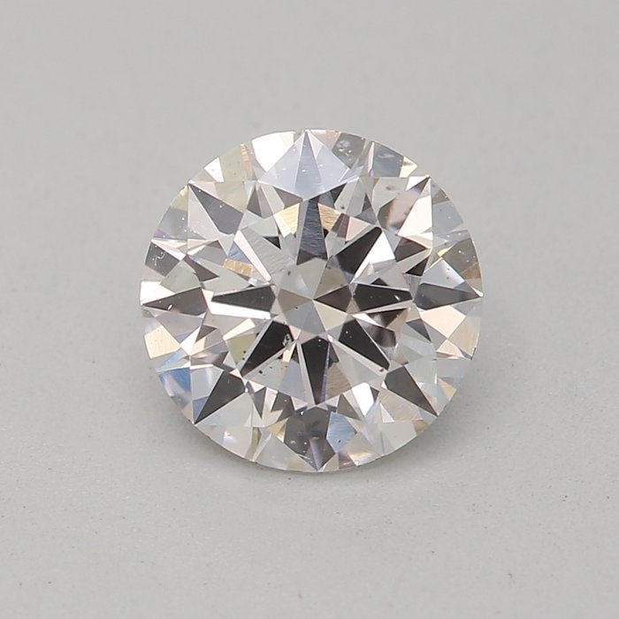 1 pcs Gyémánt - 0.70 ct - Kerek - halvány rózsaszín - SI1