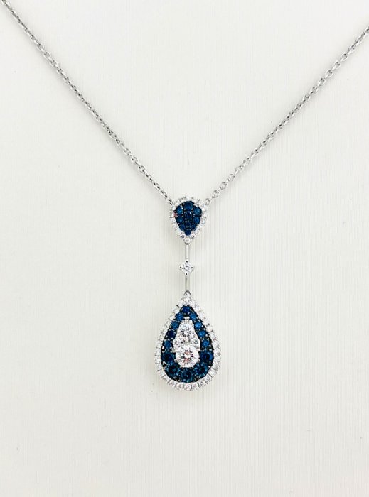 giorgio visconti - Necklace with pendant White gold Sapphire 