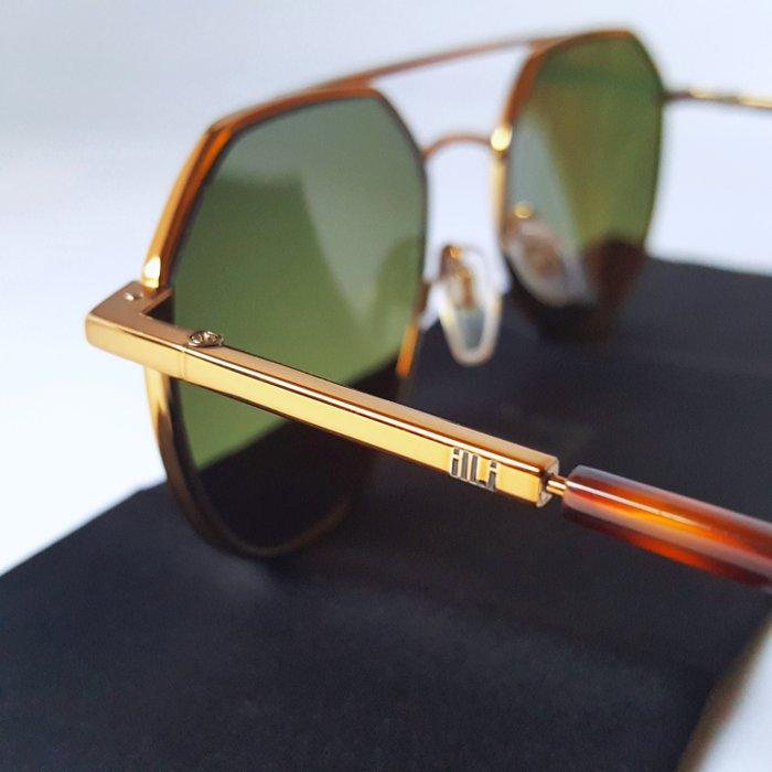 Other brand - ill.i Optics by will.i.am - Gold Aviator - Green Lenses - New - Solbriller