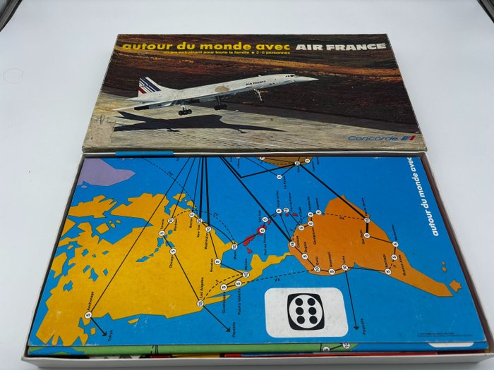 Bordspel - 'Autour du monde avec Air France' - 1975