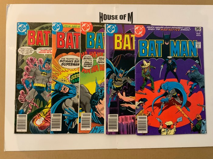 Batman (1940 Series) # 290, 293, 294, 295 & 297 - Bronze Age Gems! Joker, Superman and Lex Luthor Appearance! - 5 Comic collection - Første utgave - 1977/1978