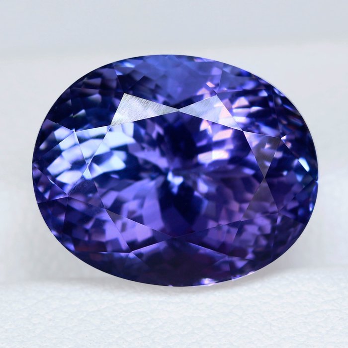 1 pcs 紫羅蘭色 坦桑石 - 14.29 ct
