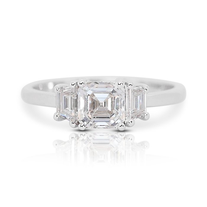 IGI Certificate - 1.65 total carat diamonds - Anello Oro bianco Diamante  (Naturale) - Diamante 