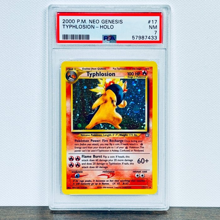 The Pokémon Company - Card clasificat Typhlosion Holo - Neo Genesis 17/111 - PSA 7