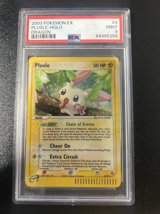 Pokémon Graded card - Plusle Holo ex dragon PSA 9 - PSA